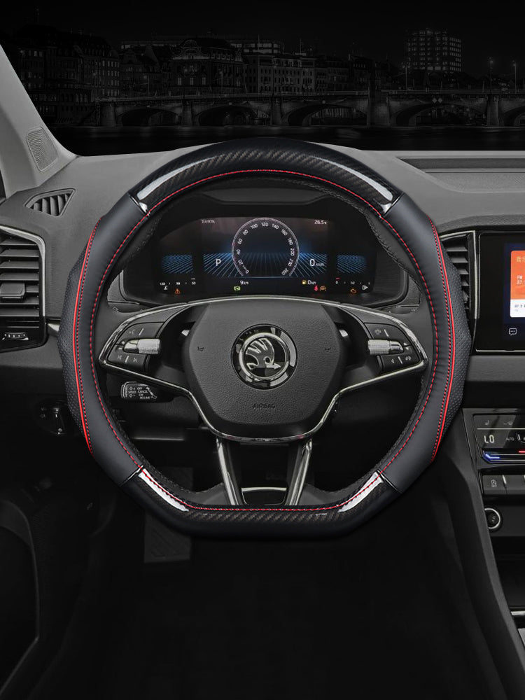 2025 Skoda Octavia Pro sükan örtüyü, Superb Karoq, Kodiaq GT sükan örtüyü, orijinal dəri, bütün mövsüm üçün.