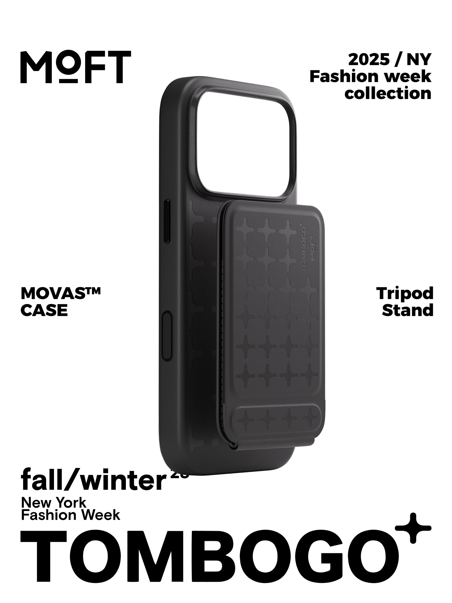 【MOFT X TOMBOGO™ Kabartma Əməkdaşlığı】Apple iPhone 17 Pro Max və iPhone 16 Pro üçün Simsiz Maqnit Telefon Qutusu və Maqnit Canlı Yayım Stendi