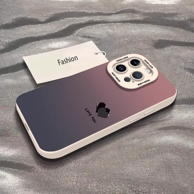 Apple 17promax mobil telefon qutusu üçün uyğun Gradient sevgisi yeni rənglənmiş iphone16pro niş yüksək səviyyəli mənada 15 İnternet məşhurunun super populyar modeli 14 silikon qadın modeli 13 sadə yıxılmağa qarşı qoruyucu örtük