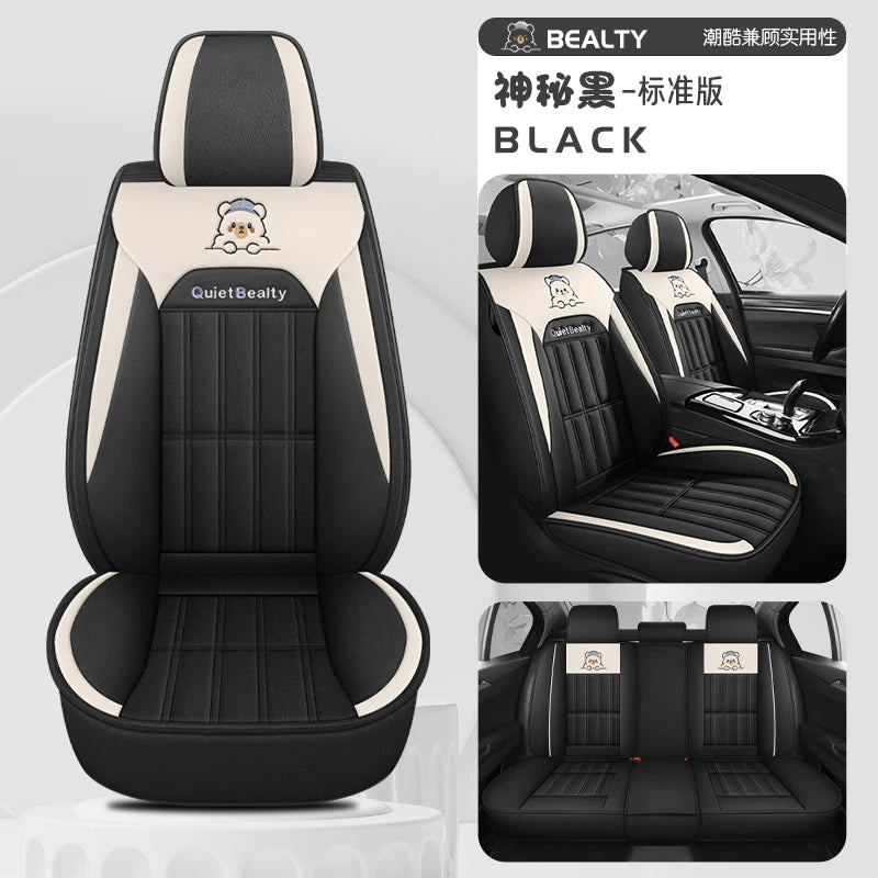Qış üçün peluş avtomobil oturacağı yastıqları, tam örtüklü avtomobil oturacağı üzlükləri, qalınlaşdırılmış və qış üçün isti, rahat qısa peluş oturacaq yastıqları
