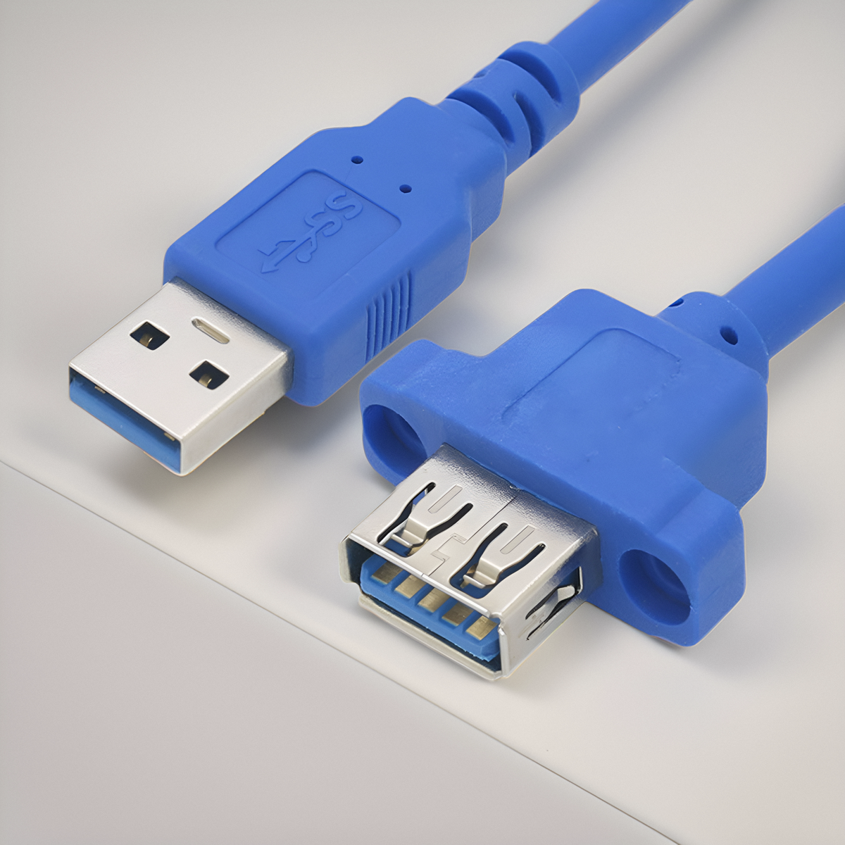 USB3.0 kişidən dişiyə uzatma kabeli vida delikləri, çıxıntılı qulaqları USB3.0 kişidən dişi kabelə, ön panel kabeli USB2.0 kişidən qadına ön panelə DIY