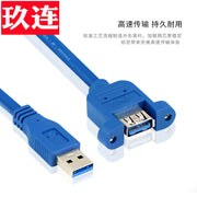 Dirsək USB məlumat panelini düzəldə bilən vida deşikləri və qulaqları olan təmiz mis USB3.0 kişidən qadına uzatma kabeli, yüksək sürətli mobil telefon şarj şəbəkə kartı, printer, kompüterə qoşulma klaviaturası və U disk siçanı