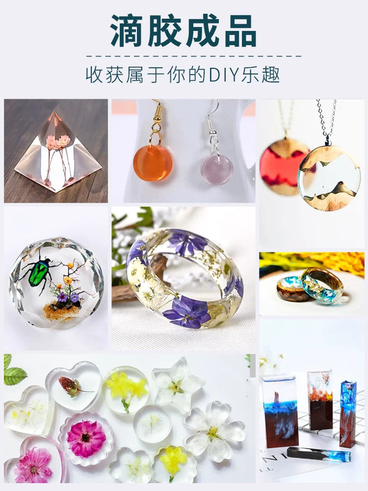 Kristal yapışqan epoksi qatran yapışqan yüksək keçiricilik ab sərt yapışqan əl istehsalı diy material nümunəsi yapışqan qəlib dəsti