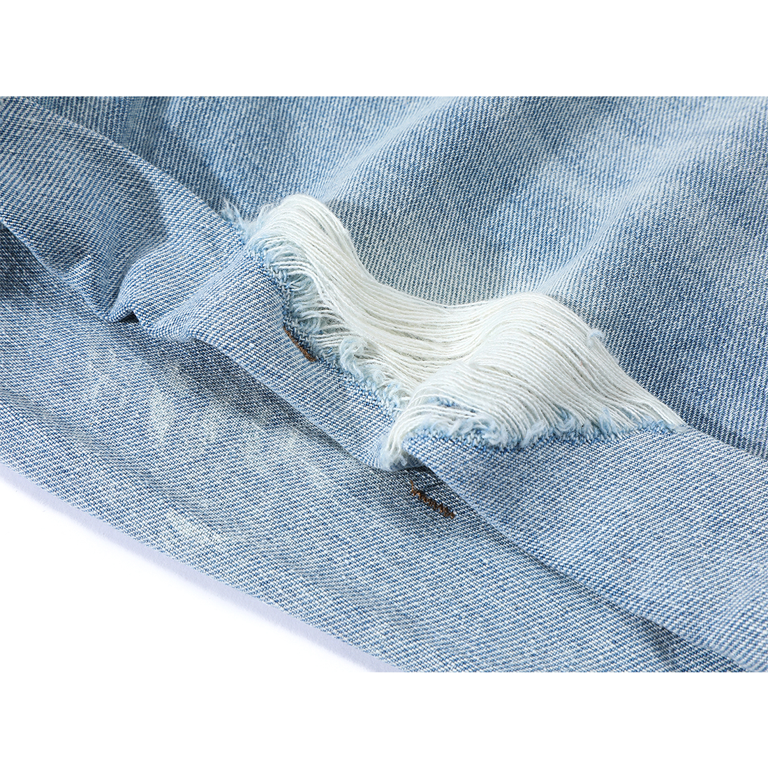 Chorissa Amerika Retro Yırtıq Mavi Cins Şalvar, Çoxfunksiyalı, Unikal Dizayn, Yüksək Belli, Arıqladıcı, Rəngli Qadın Şortları