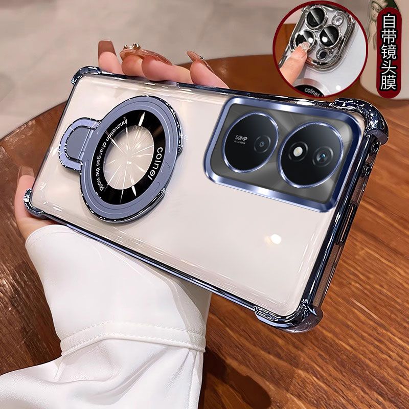 Lens protector, airbag anti-drop case, Honor X7B silicone soft case CLK-LX1 full cover, 2 transparent, 3 external version case, shell, kickstand, compatible with 5G.