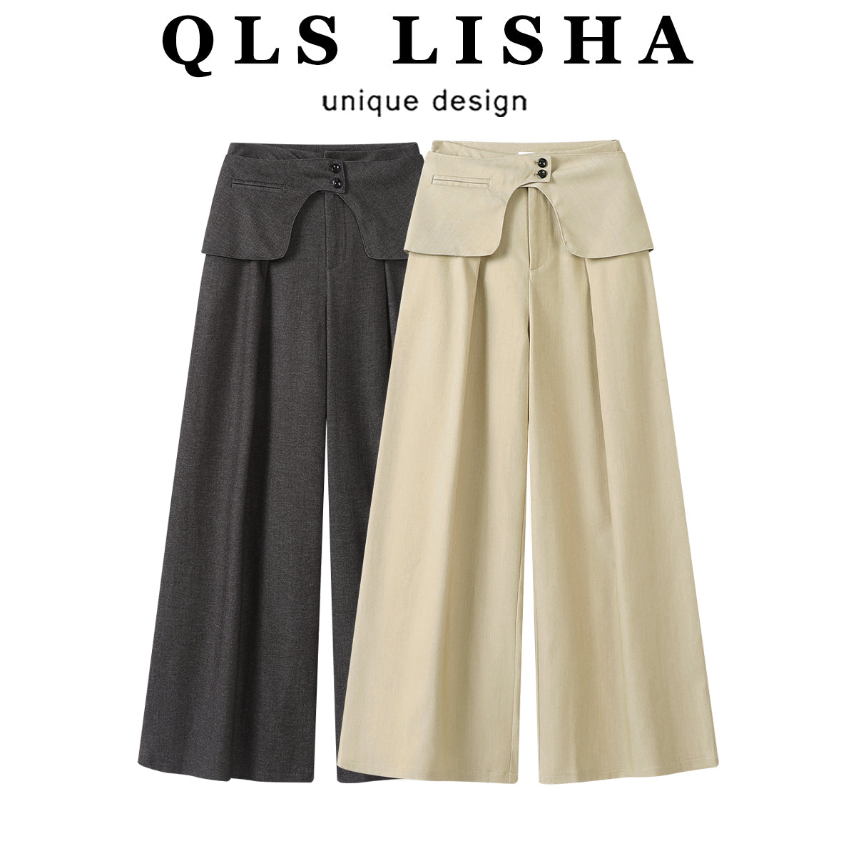 Cholisa-nın çıxarıla bilən arxa qapağı və bel kəməri ilə unikal və şık, düz ayaqlı, geniş ayaqlı şalvarı, yaz üçün mükəmməldir.