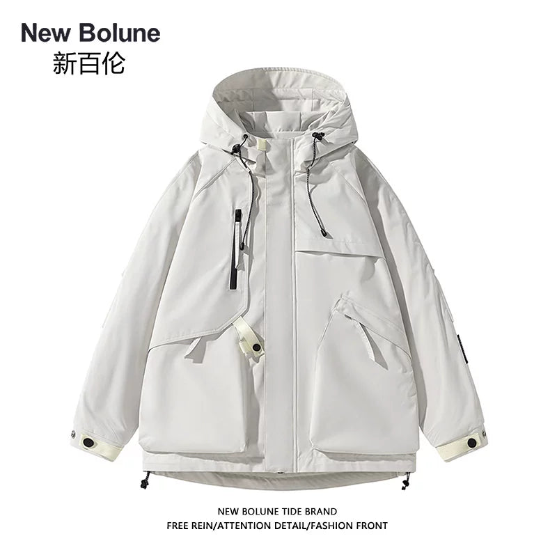 YENİ BOLUNE Yaz və Payız üçün Klassik Çoxfunksiyalı Dəbli Boş Gündəlik Gödəkçə, Kişi və Qadın İş Geyimi Gödəkçəsi