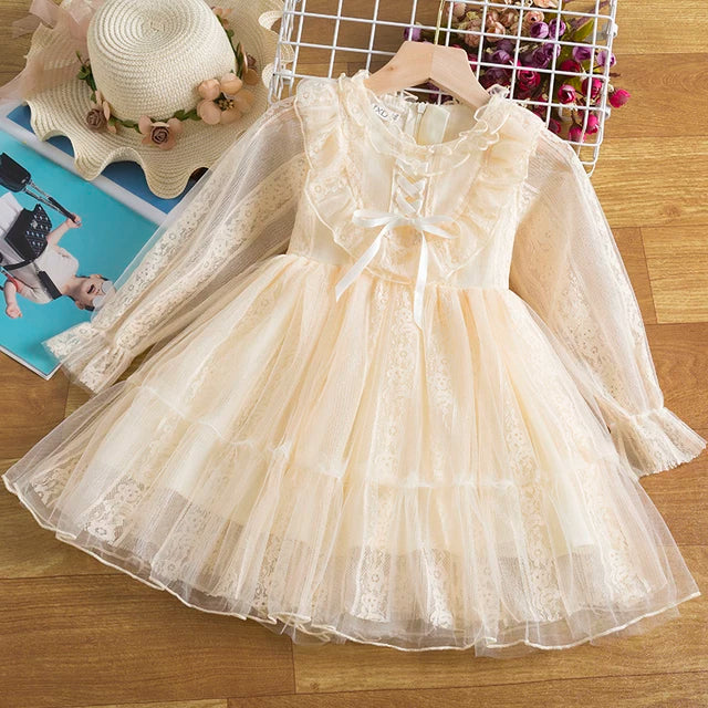 Krujeva Şahzadə Donu Payız Qızlar üçün Geyimlər 3 5 8 Yaşlı Uşaqlar Dr