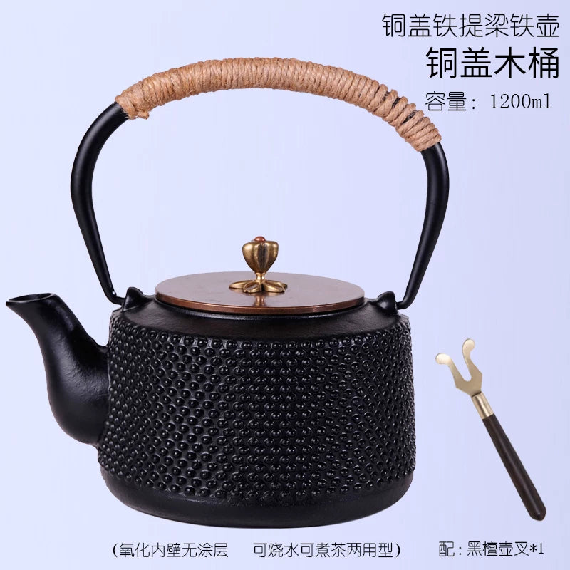 Dian Gongtang dəmir çaydanı dəyirmi çaydan çuqun çaydanı çuqun dəmir çaydanı induksiya sobası çaydanı kömür sobası açıq soba çaydanı