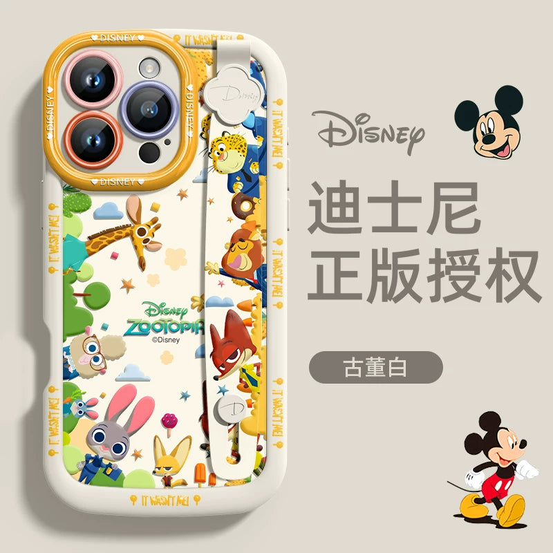 Orijinal Disney Apple 17 mobil telefon qutusu üçün uyğundur, yeni silikon qolbaq iphone16promax yıxılmağa qarşı qoruyucu qabıq 15 yaradıcı cizgi filmi heyvan super isti 14plus qadın cütlük yüksək səviyyəli hissi