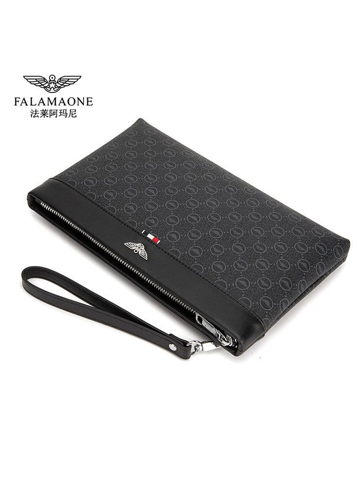 Fala Armani clutch bag, lightweight and luxurious checkerboard men's daily versatile clutch bag, business shoulder bag