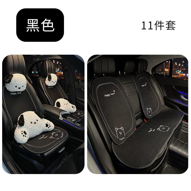 Avtomobil oturacağı yastıqları, bütün mövsüm kətan parçaları, yeni 2025-ci il üslubunda, sevimli və yüksək səviyyəli.