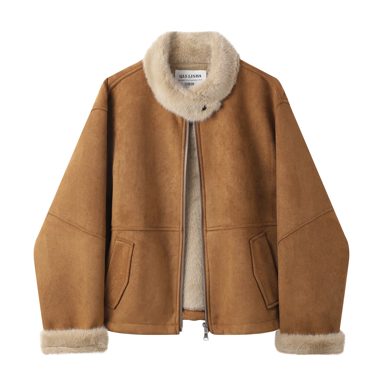 Cholisa Qadın Qırxma Paltosu, 2026-cı ilin Qış Yeni Modeli, Super Gözəl Retro Zamşa Quzu Yunlu Top