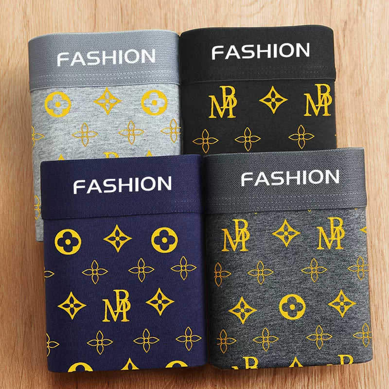 4 ədəd kişi boksçu şortları, modal təmiz pambıqdan hazırlanmış, antibakterial, nəfəs alan, dörd künclü, dəbli.