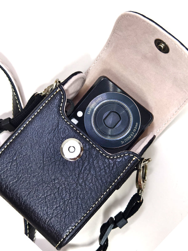 Rəqəmsal kamera çantası dəri qutu ccd Canon G7X2/G7X3 Sony qara kart RX100 çarpaz bədənli çiyin çantası saxlama çantası