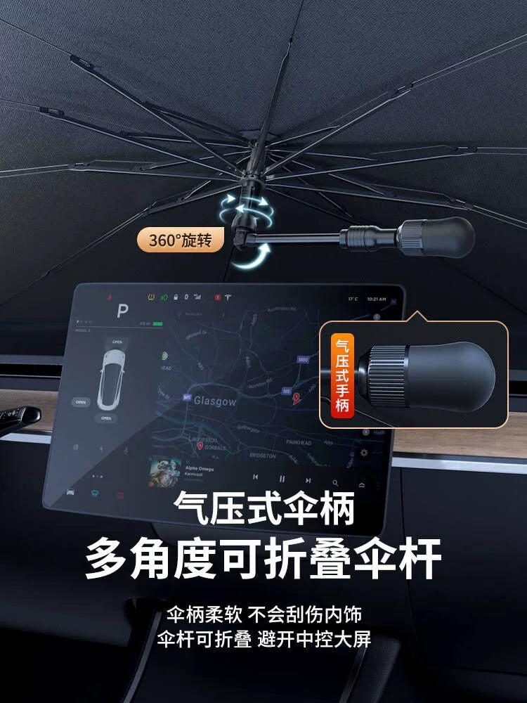 Tesla Model Y/3/S/X avtomobil günəşdən qoruyucu örtükləri, avtomobil günəşdən qoruyucu örtükləri, günəşdən qoruyucu və istilik izolyasiyalı ön örtük üçün uyğundur