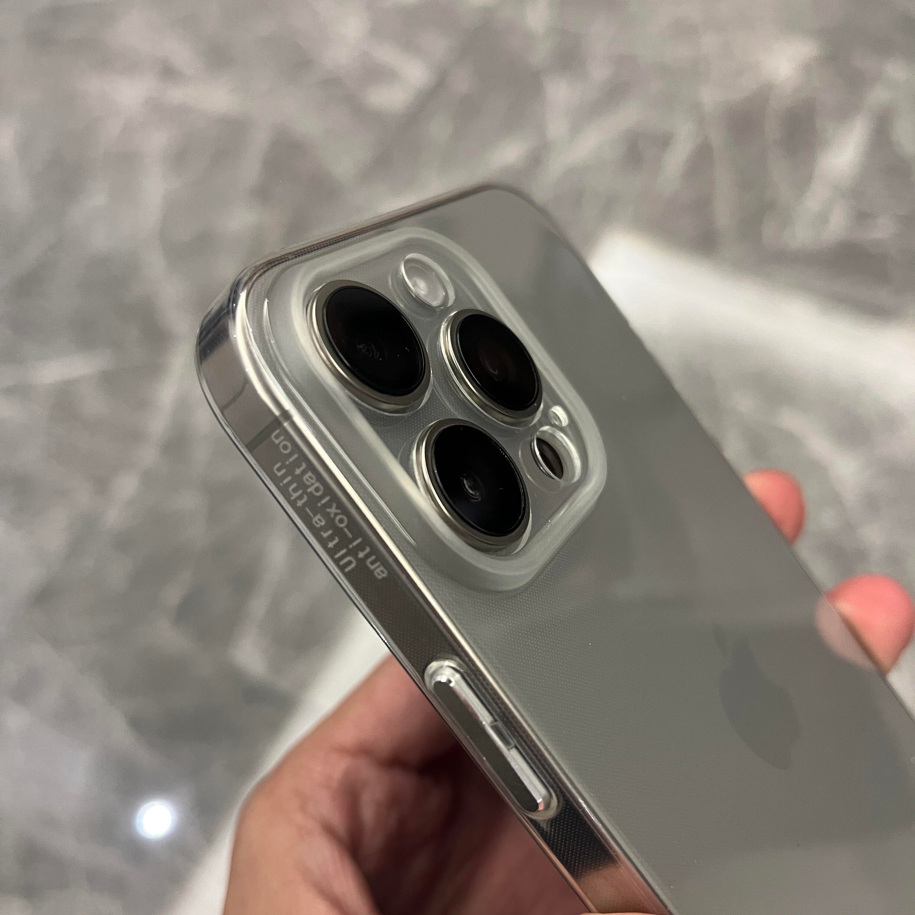 Ultra nazik və gözəl görünüşlü korpus iPhone15ProMax Apple 17 mobil telefon qutusu yeni 16/14/13 qabaqcıl hər şey daxil mobil telefon qutusu kamera şəffaf yumşaq qabıq TPU incə dəlikli linzaların qorunması