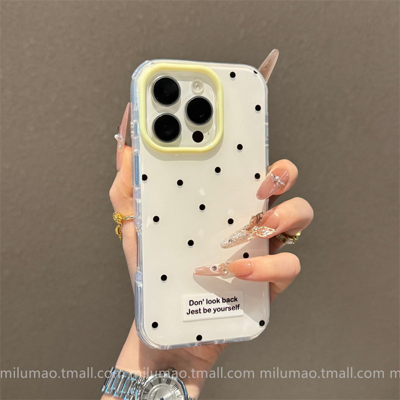 ins dopamin jeli təzadlı rəngli polka nöqtələri Apple 17promax mobil telefon qutusu üçün uyğundur 16ProMax yeni iPhone15pro internet ünlü 14 isti model 13 qadın modeli 12 hər şey daxil 11 düşməyə qarşı qol Plus