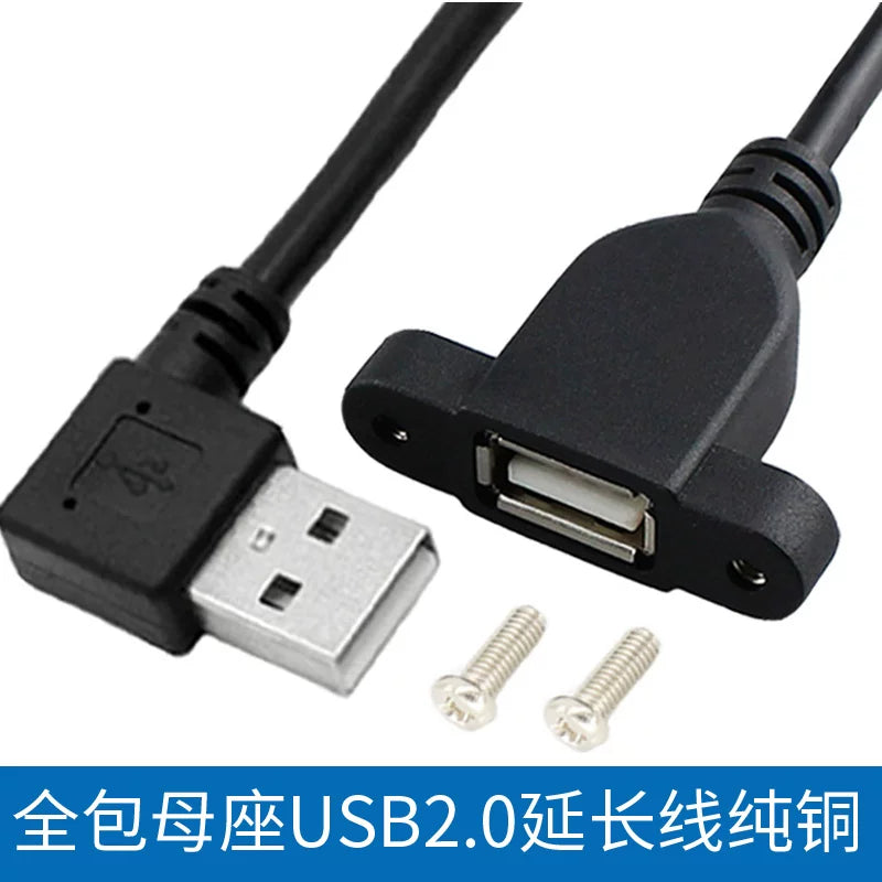 Qulaq vida dəliyi dirsək 90 dərəcə USB2.0 uzatma kabeli dirsək USB kabelini düzəldə bilər USB3.0 məlumat kabeli kişidən qadına panel yüksək sürətli mobil telefon şarj şəbəkə kartı printer klaviaturası USB flash sürücü