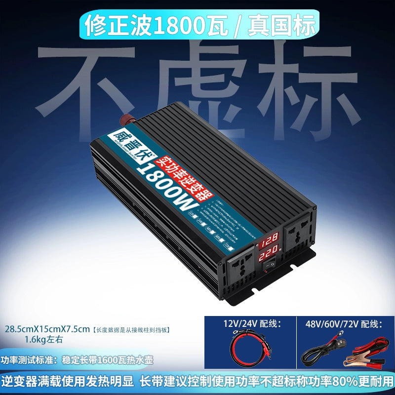 Saf Sinus Dalğası İnverteri 12v24v-dən 220V-ə qədər Avtomobilə quraşdırılmış Yüksək Güclü 48 V60v72 Neytral Əks Gərginlik