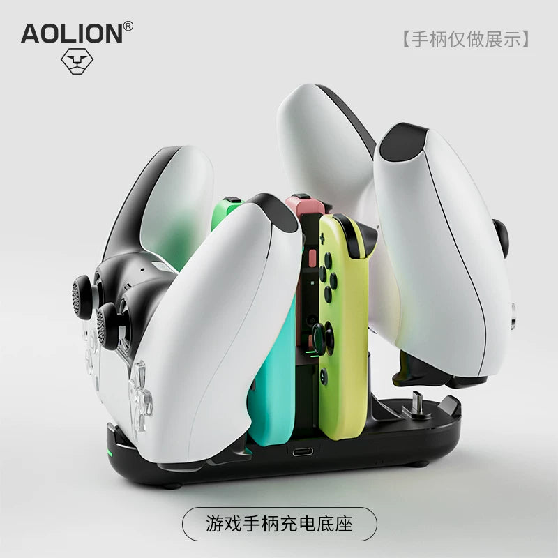 AOLION Açar tutacaq doldurma bazası ns Pro sol və sağ joycon tutacaq doldurma cihazı ps5/seriya tutacaq altı-bir-bir şarj stendi periferik aksesuarlar