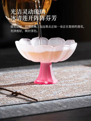 Şirli pastel qədəh, hündür şüşə çay fincanı, düyü şərabı soju fincanı, yüngül lüks, yüksək görünüş, ətirli çay stəkanı, usta fincan