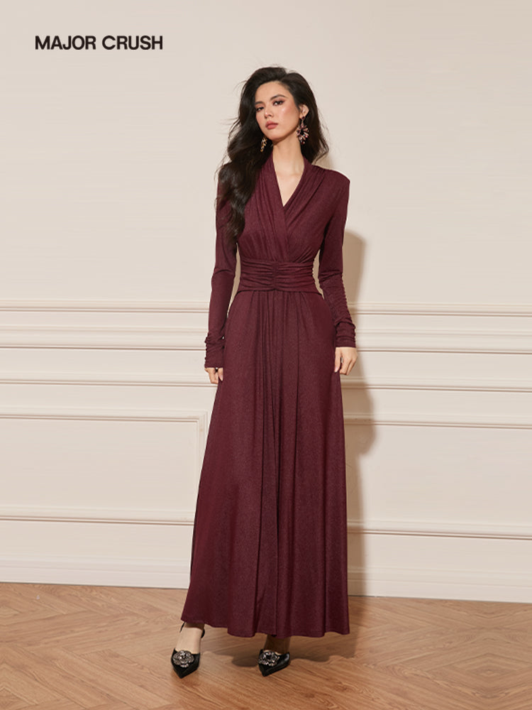 MAJOR CRUSH Fransız üslubunda Encore Qırmızı Qadın Donu: Zərif, Dəbli, Seksual, İncə Bel 6358