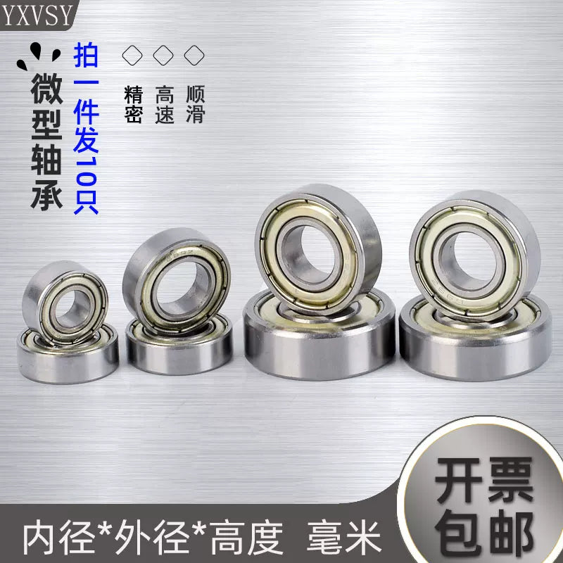 Mini mikro podşipnik kiçik daxili diametr 1 1.5 2 2.5 3 4 5 6 7 8 9mm yüksək sürətli model DIY dəqiqliyi