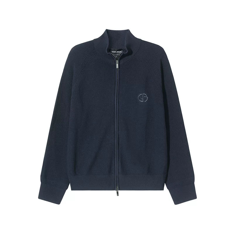 GA Giorgio Armani Men's Wool Zipper Knit Cardigan GM000277 AF12315