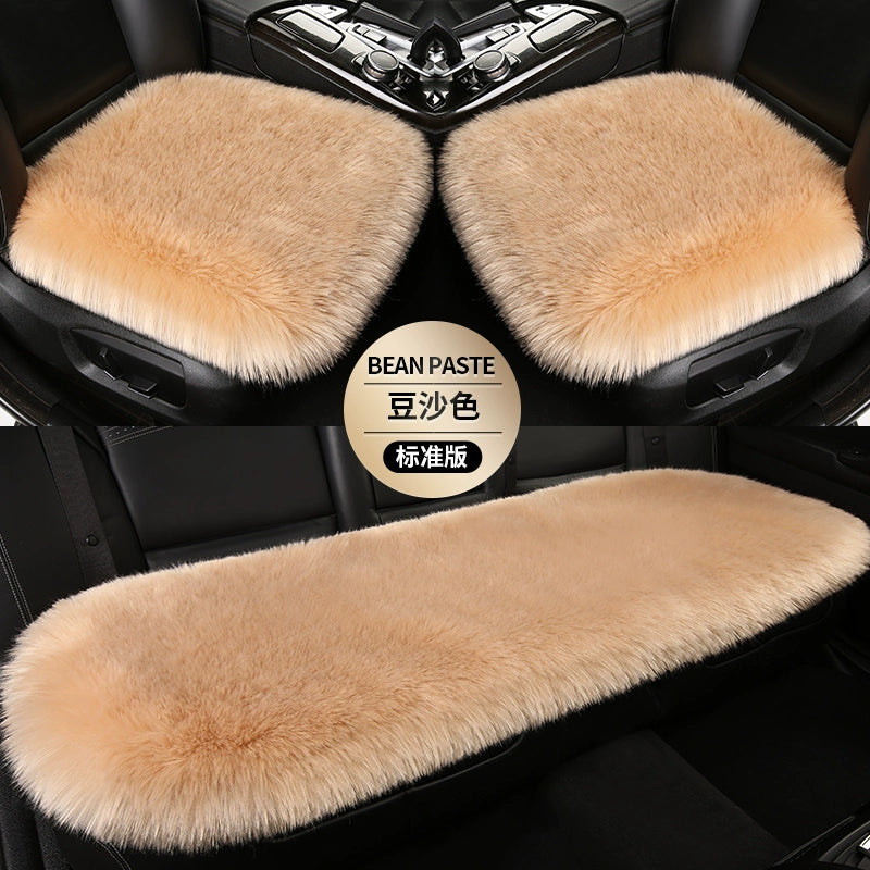 Qalınlaşmış Avtomobil Yastığı Qış Kaşmir Üç Parçalı Dəst Heattech Qısa Yun Qış Oturacaq Yastığı Avtomobil Ayaqaltıları Tək Oturacaq Sürüşməyən Universal