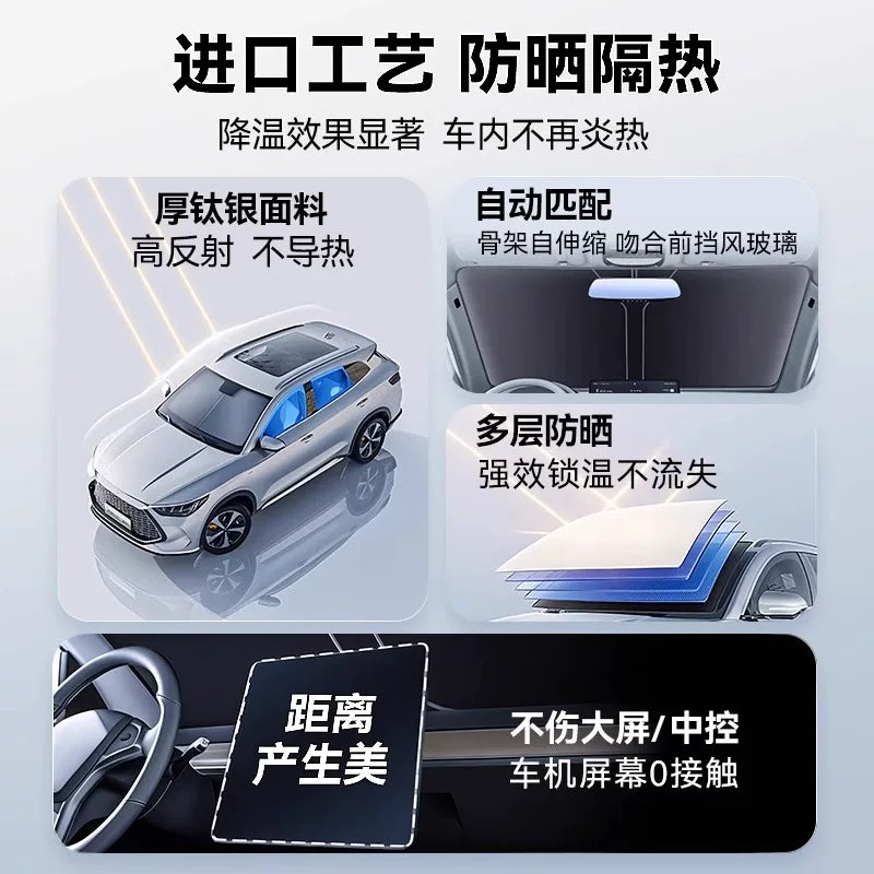 Nissan Sylphy, Qashqai, Teana, X-Trail, Tiida avtomobil günəşdən qoruyucu pərdələri, ön şüşənin günəşdən qoruyucu və istilik izolyasiyası çətir panelləri üçün uyğundur.