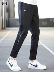 Under Armor şalvar kişi yaz və yay toxunmuş küləyə davamlı tez quruyan qaçış fitnes gündəlik idman nəfəs alan düz uzun idman şalvarı