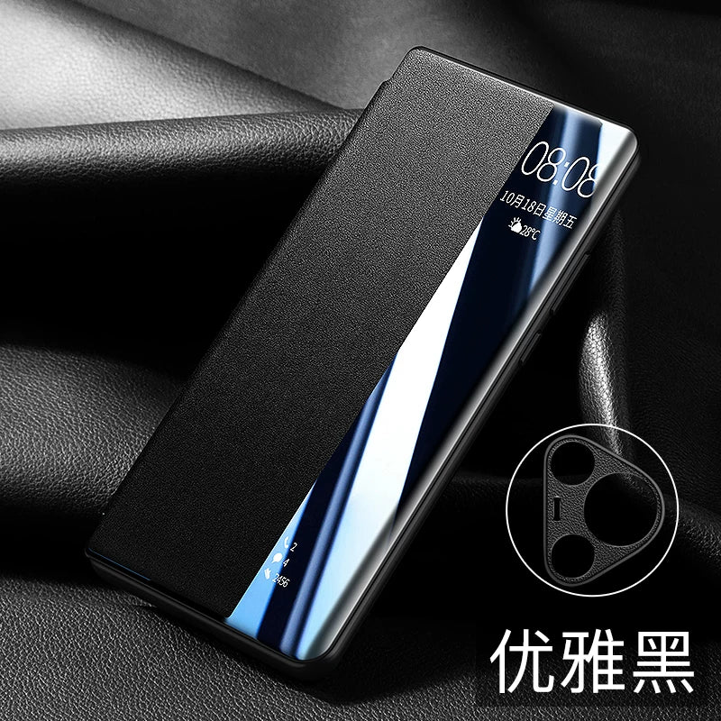Huawei Pura70pro+ mobil telefon qutusu üçün uyğundur, orijinal dəri qapaqlı dəri qutu 70ultra yeni maqnitli ağıllı pəncərə qoruyucu örtüyü pura70 lens hər şey daxil olmaqla, düşməyə qarşı p70 on kişi və qadın yüksək səviyyəli mənada