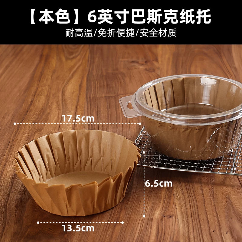 Bask yağlı kağız tort qəlibi bişmiş pendir dörd 4 düym 6 altı 8 düym canlı alt gadget modeli çörək kağızı qabı