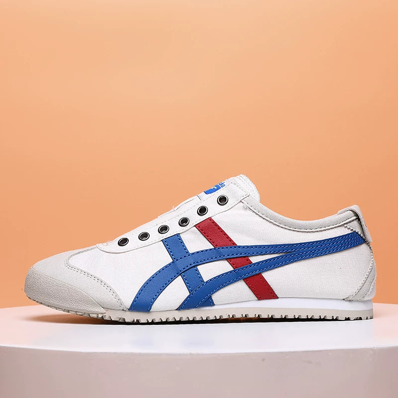 Klassik Kuijia Mexi 66 Tiger Zolaqlı Yapon Stilində Kişilər və Qadınlar üçün Sürüşkən Dəri Ayaqqabılar, Agande Təlim Ayaqqabıları