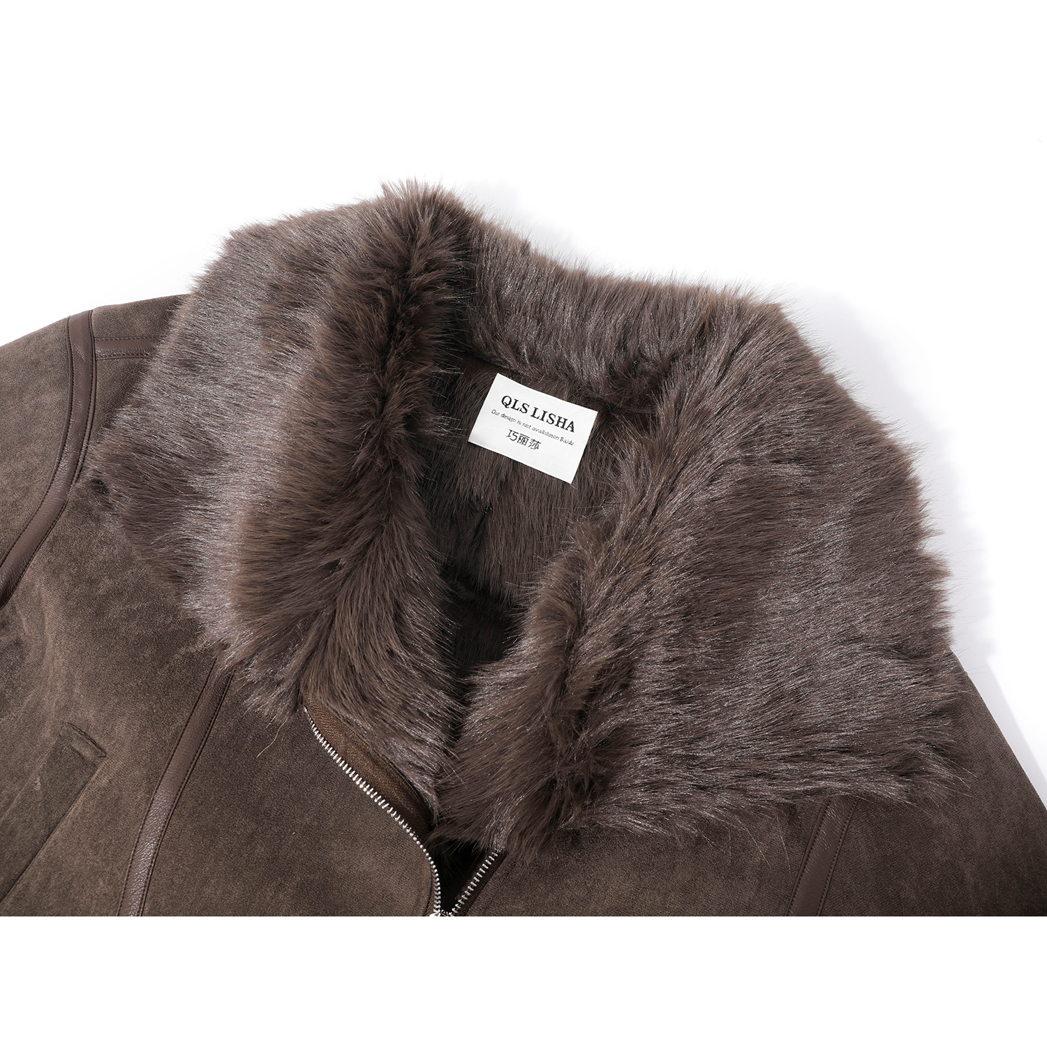 Cholisa Qalın Quzu Yunlu Qısa Palto Qadın Geyimləri Ən Yaxşı Məhsul Qış Zamşa Gödəkçəsi Dəbli və Gənc