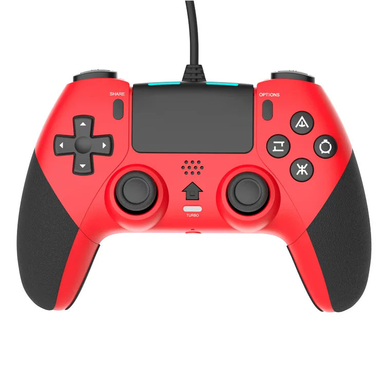 Makro proqramlaşdırma ilə yeni PS4 simli oyun nəzarətçisi Altı oxlu vibrasiyalı P4 simli nəzarətçi qoş və oyna