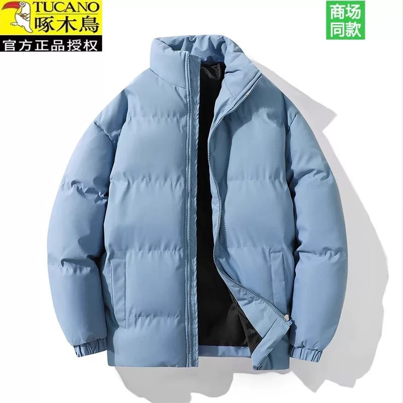 Woodpecker Kişilər üçün Aşağı Gödəkçə, Qış Şort Modeli, 2025 Yeni Gündəlik Pambıq Yastıqlı Gödəkçə, Başlıqlı, Çoxfunksiyalı, Qalın Pambıq Yastıqlı Palto, Dəbli