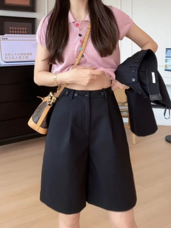 Qadınlar üçün Böyük Ölçülü Gündəlik Kostyum Şalvar, 2026 Yay Yeni Modeli, Boş Forma, Arıqladıcı Geniş Ayaqlı A-xəttli Şalvar