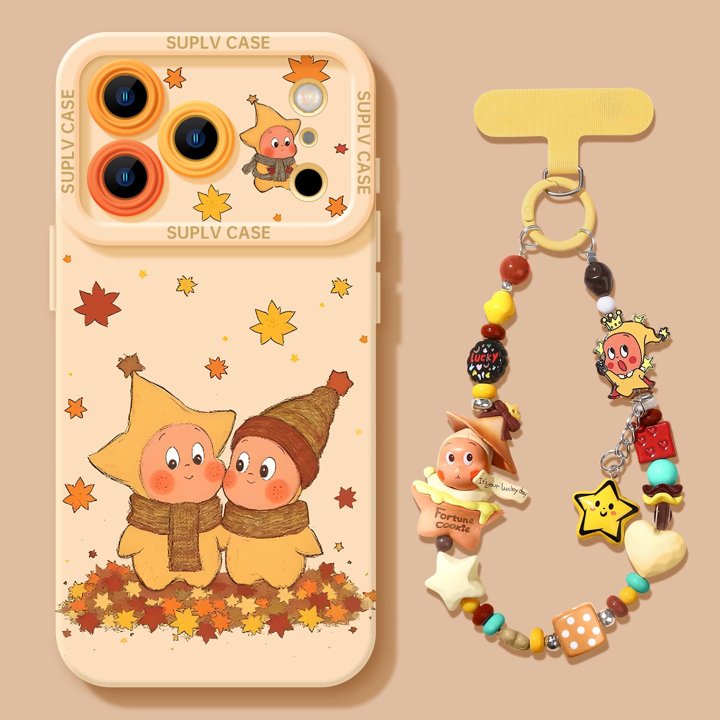 iPhone17 üçün uyğundur mobil telefon qutusu yeni Apple 17promax super yaraşıqlı 16pro silikon 16pm cizgi filmi ulduzu şəxs 14 lanyard 13 lens hər şey daxil 12 yıxılmağa qarşı qoruyucu örtük Qidong