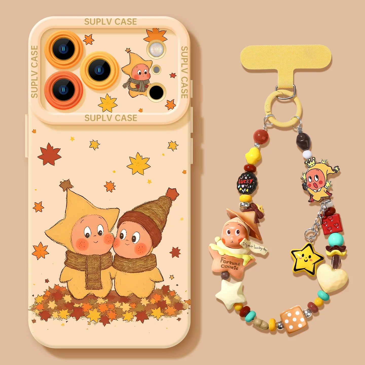 iPhone17 üçün uyğundur mobil telefon qutusu yeni Apple 17promax super yaraşıqlı 16pro silikon 16pm cizgi filmi ulduzu şəxs 14 lanyard 13 lens hər şey daxil 12 yıxılmağa qarşı qoruyucu örtük Qidong