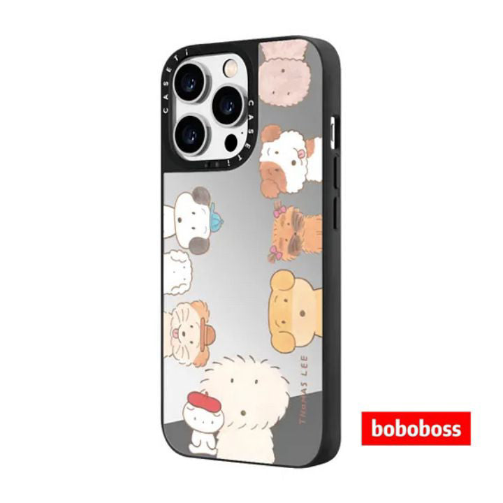 Orijinal zavod korpusu! iPhone 17/16/15/14/Plus/Pro/Max üçün MagSafe "Puppy Wakes You Up" qoruyucu korpusu, zərbəyə davamlı, maqnit, güzgülü telefon korpusu qadınlar üçün.