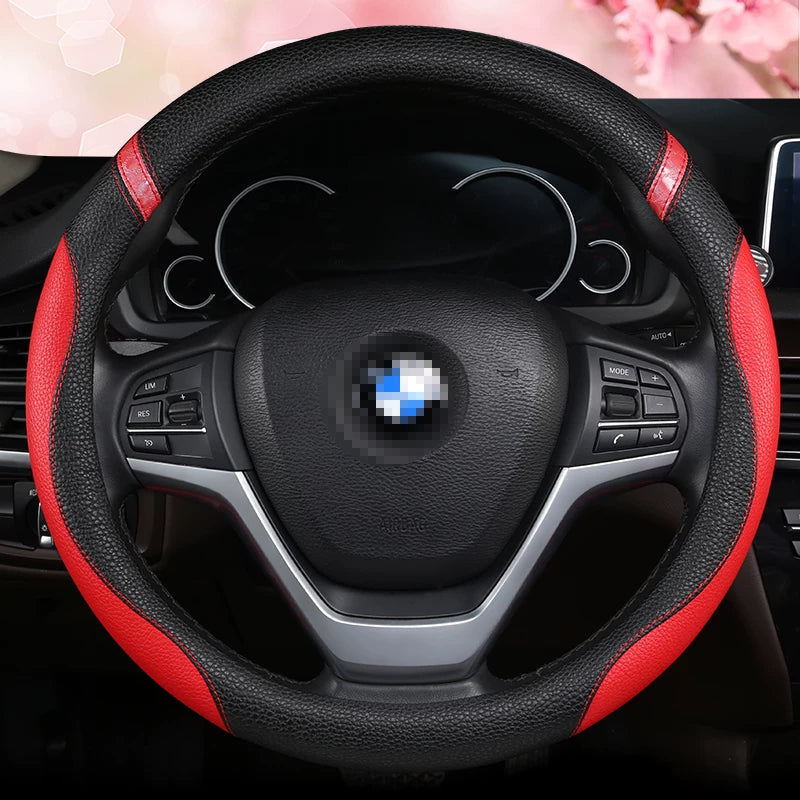 Volkswagen Beetle, CC, Tiguan L, Golf 7, T-Roc All Season D-Type Steering Wheel Cover, Anti-Slip Car Gear Cover