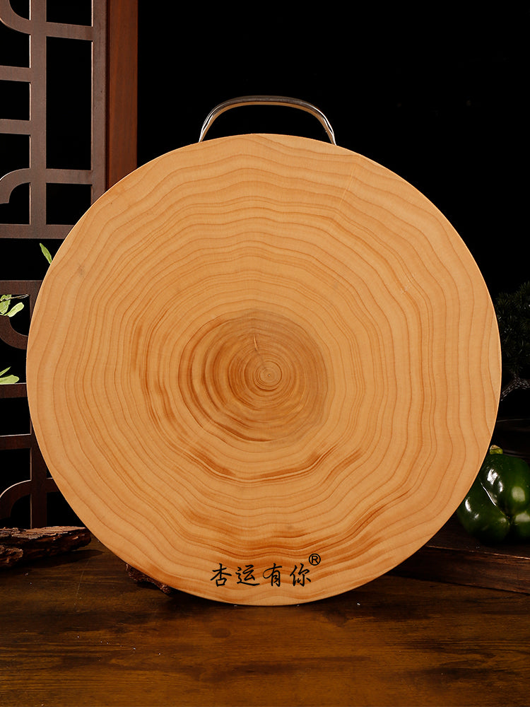 Taixing ginkgo ağac doğrama taxtası bərk ağac kəsmə taxtası ginkgo ağacı bütün ağac dəyirmi tərəvəz doğrama taxtası mətbəx ev bıçaq taxtası