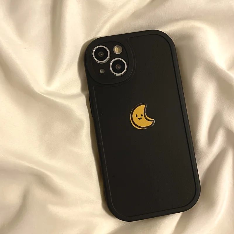 Simple Sun Moon Phone Case for iPhone 11 12 13 14 15 Pro Max