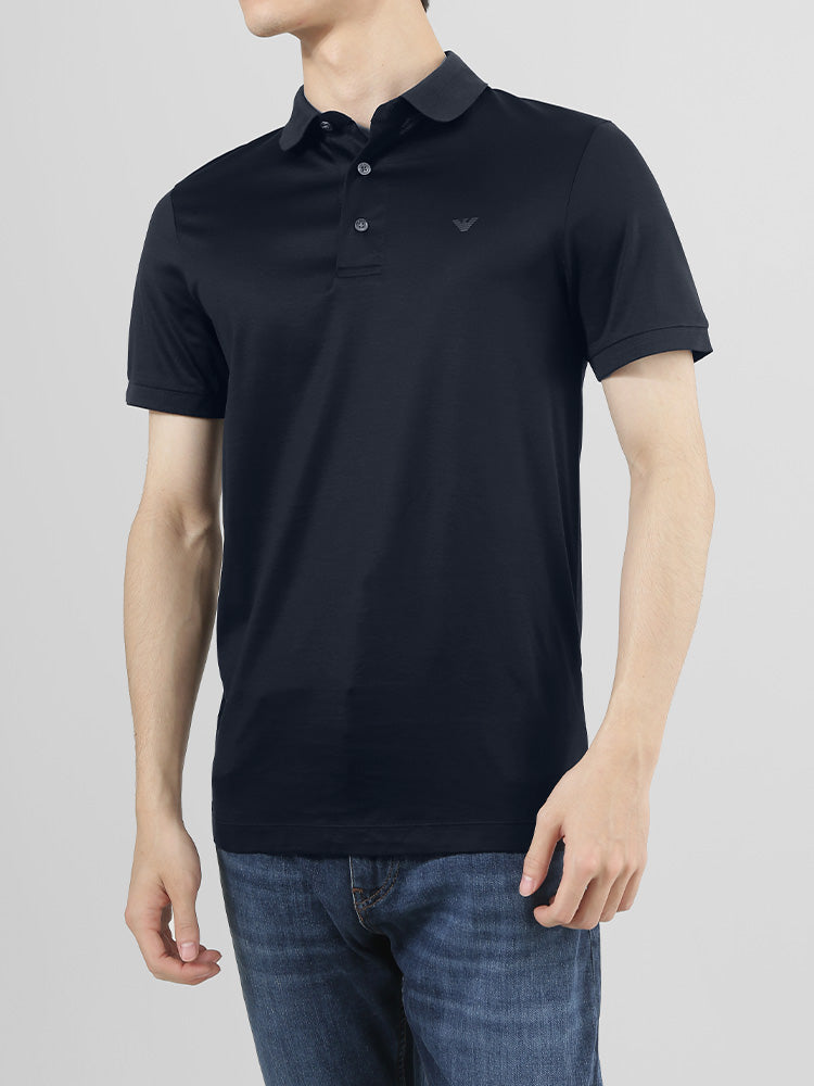 Emporio Armani Men's Lyocell Cotton Short Sleeve Polo Shirt 8N1F96 1JUVZ