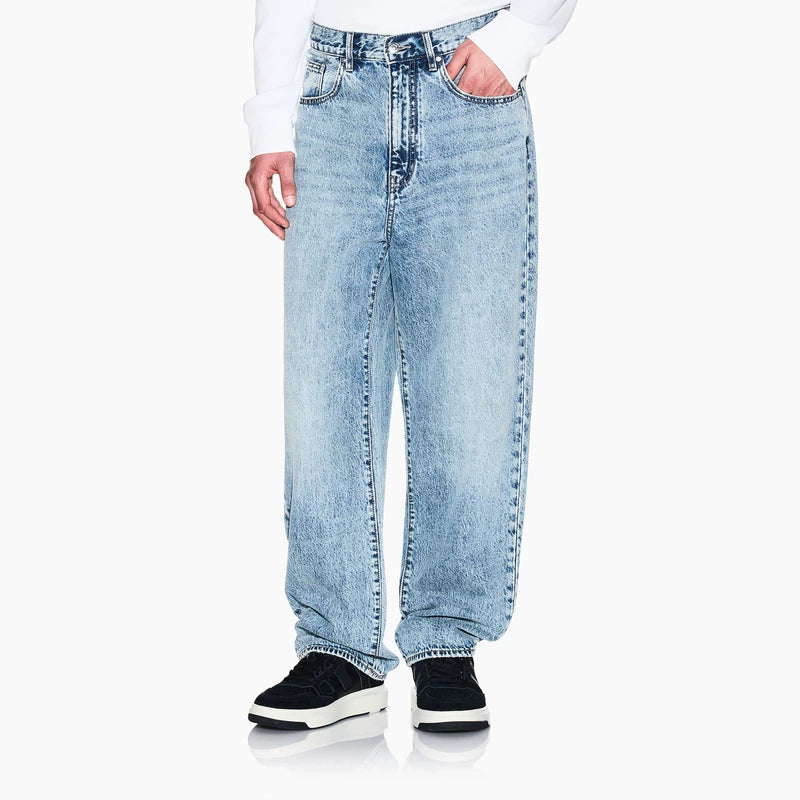 ARMANI EXCHANGE/Armani Spring Yeni Kişilər üçün Orta Qalınlıqlı Düz Ayaqlı Təmiz Pambıqlı Yuyulmuş Cins Şalvar Rəsmi