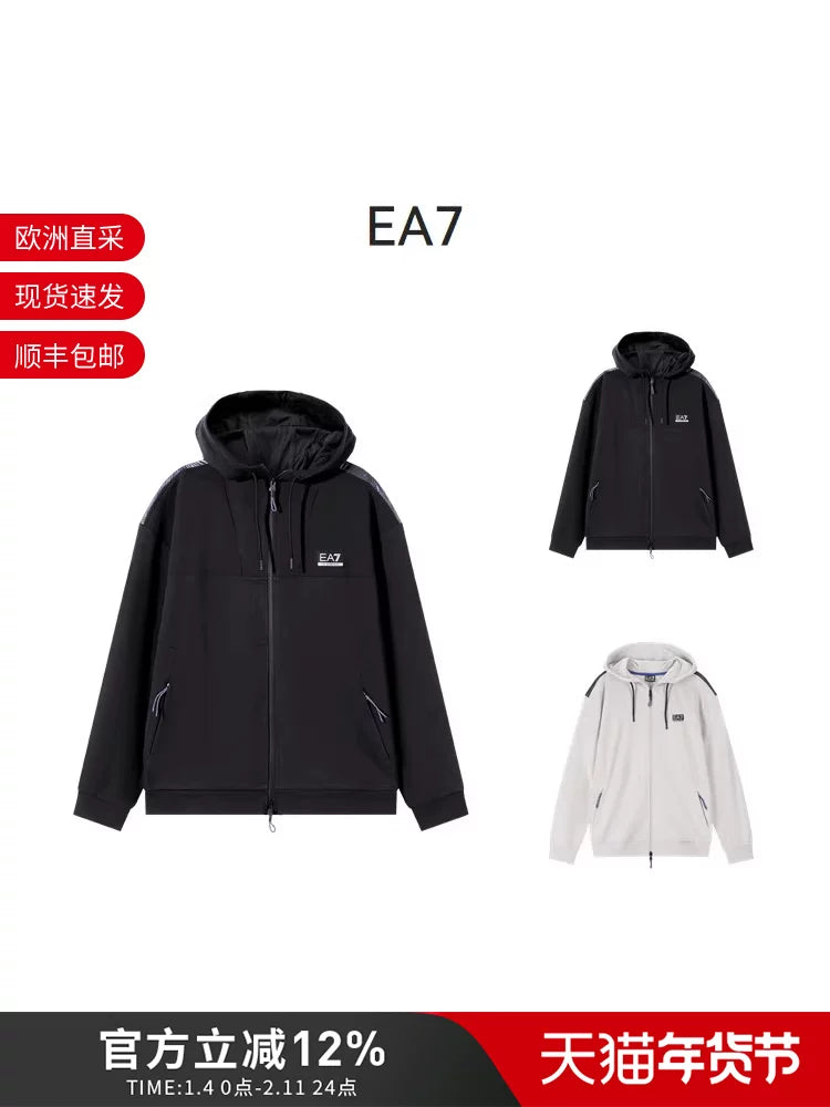 EA7 Armani Men's Zip Up Hoodie 6DPM24 PJUWZ