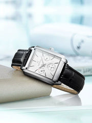 Besto kvadrat qadın saatı, dəbli və sadə mexaniki saat, suya davamlı, dəbli Yapon və Koreya üslubunda qadın saatı, kvars saat.