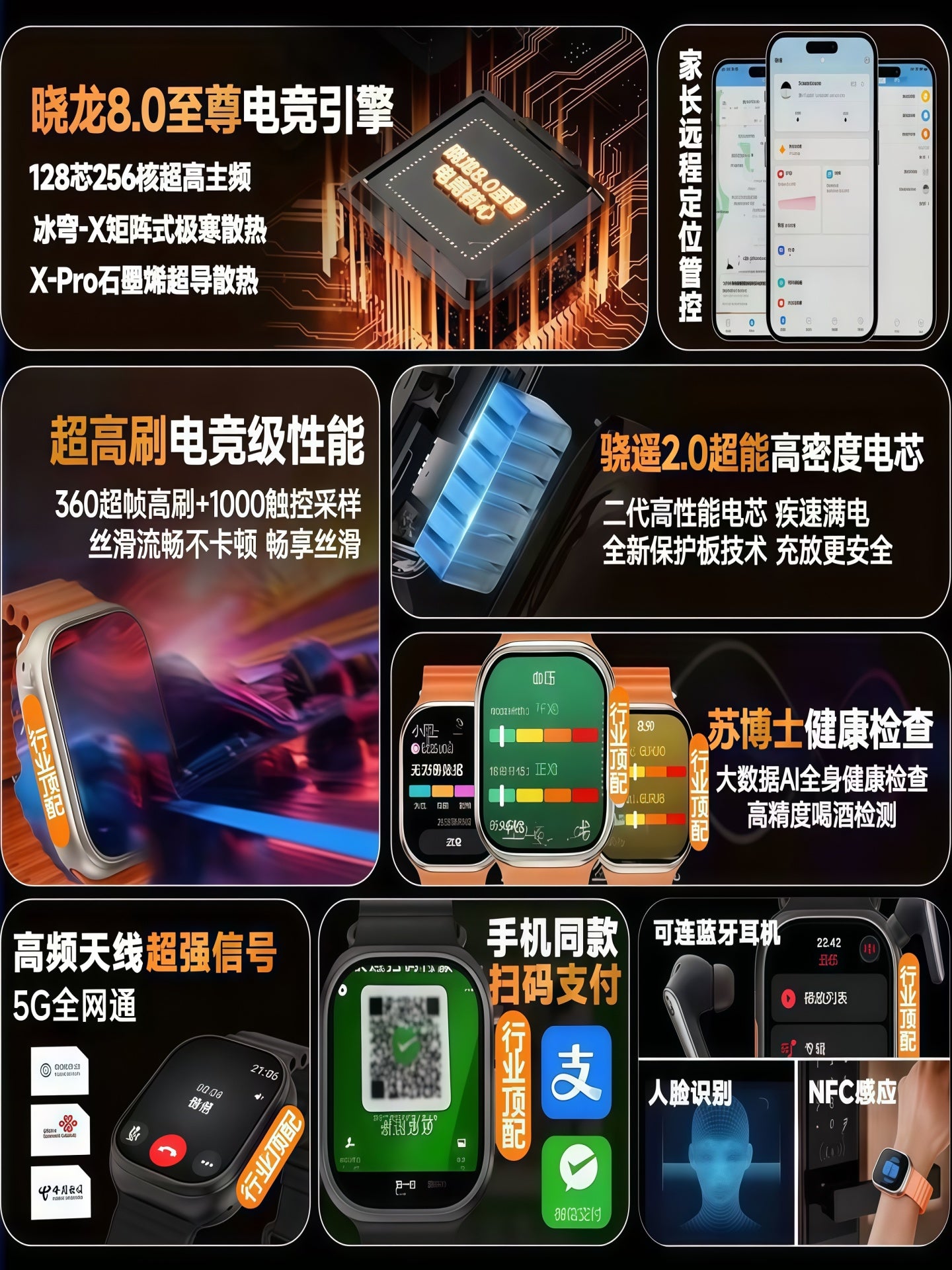 Huaqiangbei'nin yeni elektron plug-in kartı tam şəbəkə ağıllı rəqəmsal saat Morse kodu GPS ikili sistem mobil versiyası